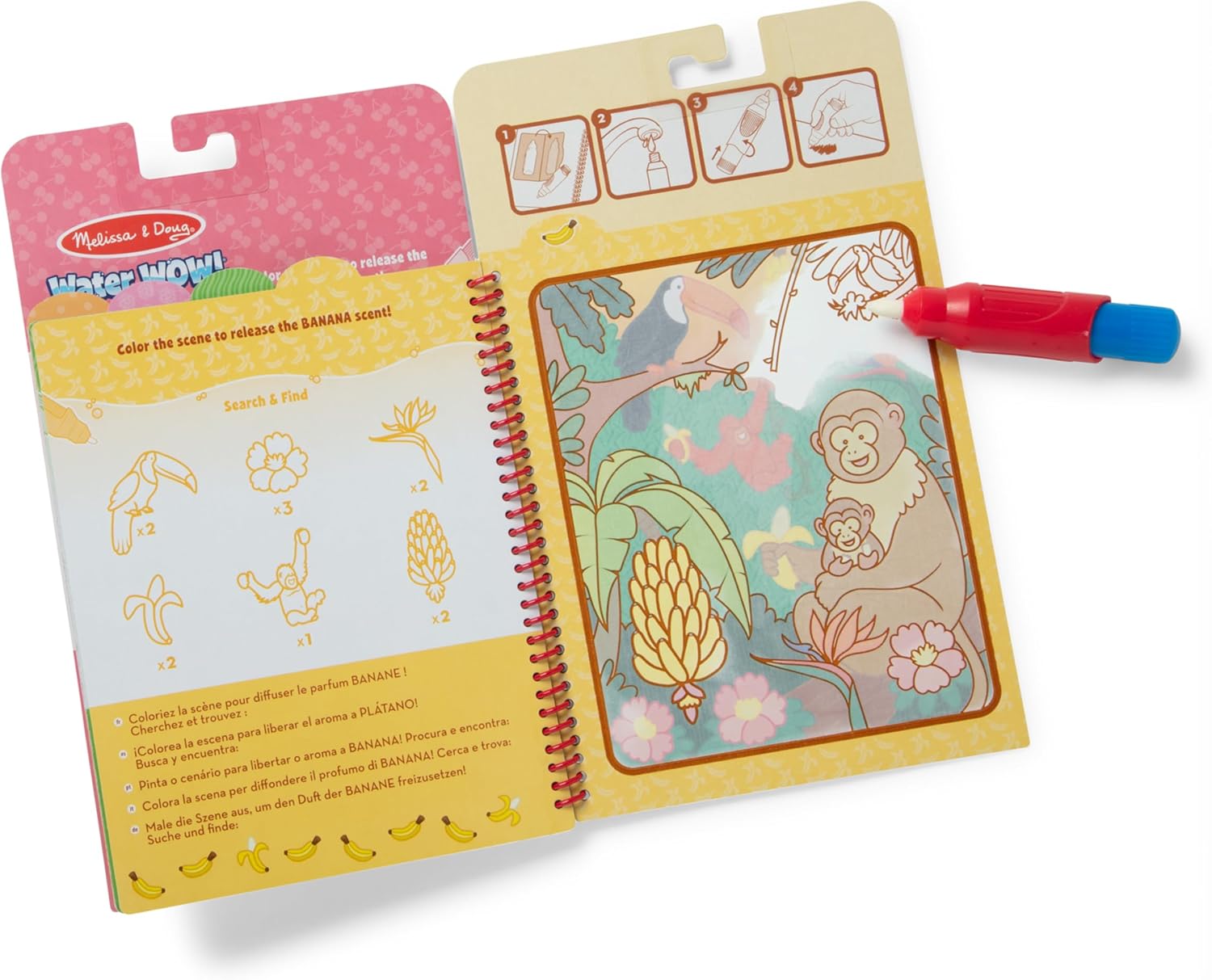 ToodleDoo:  Scented Water Wow! Reusable Water-Reveal Coloring Activity Pad 2-Pack Bundle – Fruit, Treats