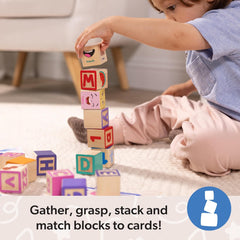 ToodleDoo:  Letter, Number, and Game Wooden Learning Blocks with Activity Cards for Girls and Boys Toddlers Ages 18 Months+ - FSC-Certified