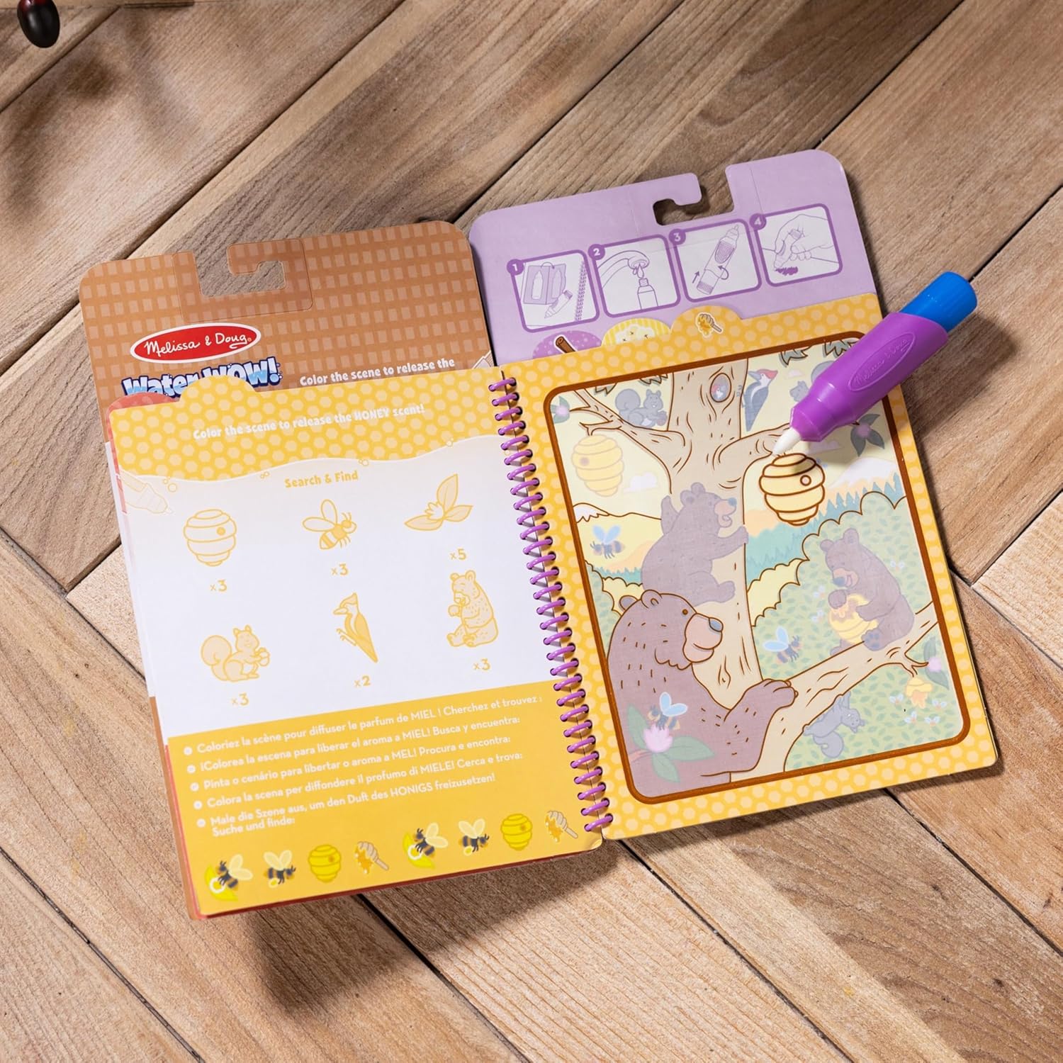 ToodleDoo:  Scented Water Wow! Reusable Water-Reveal Coloring Activity Pad 2-Pack Bundle – Fruit, Treats