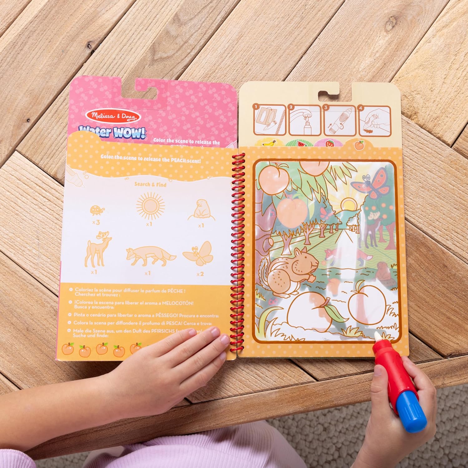 ToodleDoo:  Scented Water Wow! Reusable Water-Reveal Coloring Activity Pad 2-Pack Bundle – Fruit, Treats
